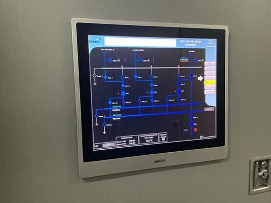 General one-line diagram on Touch Screen