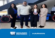 Mouser Honored with Americas Distributor of the Year Award by Harwin Americas Distributor of the Year Award