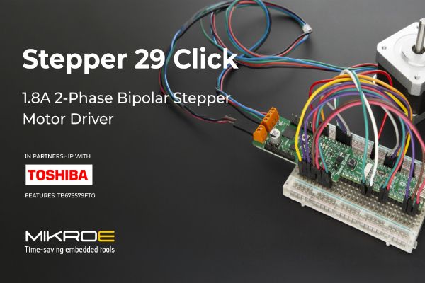 Stepper 29 Click Enables Advanced Microstepping for Bipolar Stepper Motors Stepper 29 Click microstepping control