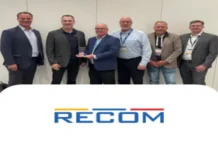 Mouser Awarded 2025 High Service Distributor of the Year by RECOM Mouser Distributor of the Year 2025