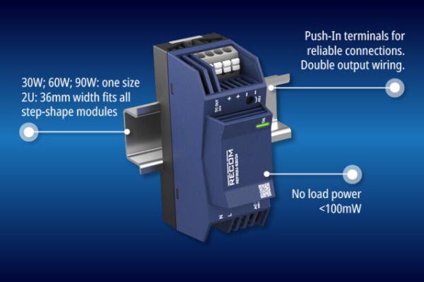 Ultra-slim 2U DIN rail AC/DC now available in 30W Ultra-slim 2U DIN Rail AC/DC Power Supply