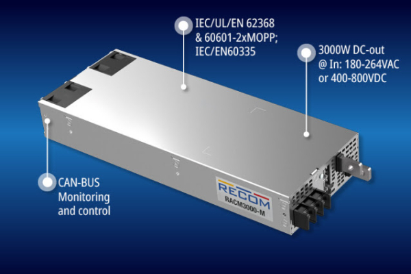 RECOM Launches 3000W RACM3000-M Power Supply Series RACM3000-M series